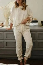Pajama Sets White / S / 95%Polyester+5%Elastane Cheetah Comfort Cozy Loungewear Set