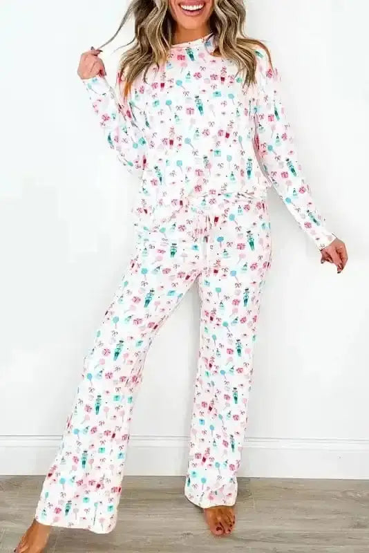 Pajama Sets White / S / 95%Polyester+5%Elastane Santa's Secret Lounging Outfit