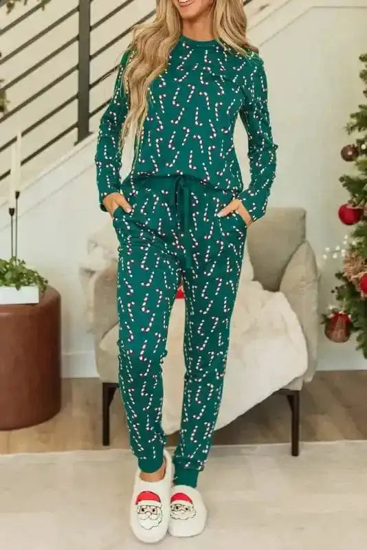 Pajama Sets Yuletide Candy Loungewear Set