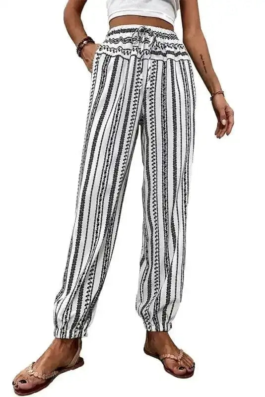 Pants Boho Breeze Striped Casual Pants
