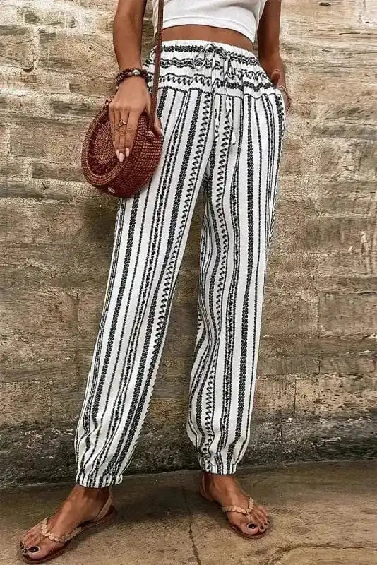 Pants Boho Breeze Striped Casual Pants