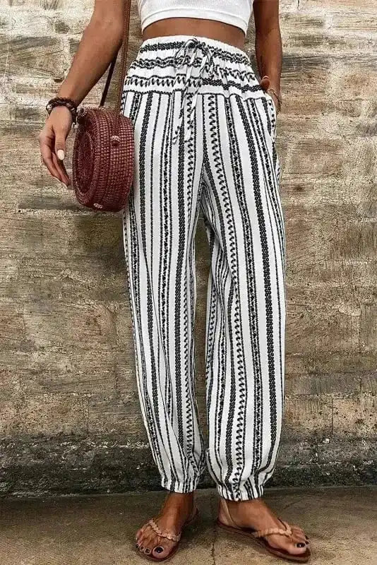 Pants Boho Breeze Striped Casual Pants