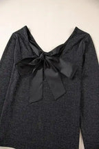 Party Tops Scarlet Sheen Bowknot Blouse