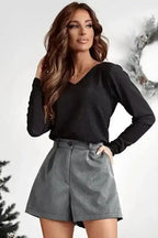 Party Tops Scarlet Sheen Bowknot Blouse