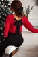 Party Tops Scarlet Sheen Bowknot Blouse