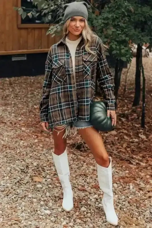 Plaid Shackets Highland Hues Button-Up Shacket