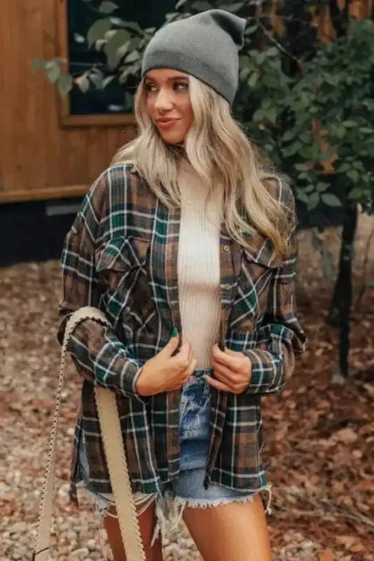 Plaid Shackets Highland Hues Button-Up Shacket