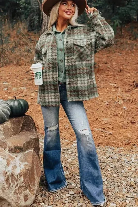 Plaid Shackets Lumber Luxe Shacket