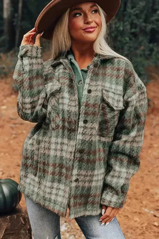 Plaid Shackets Lumber Luxe Shacket
