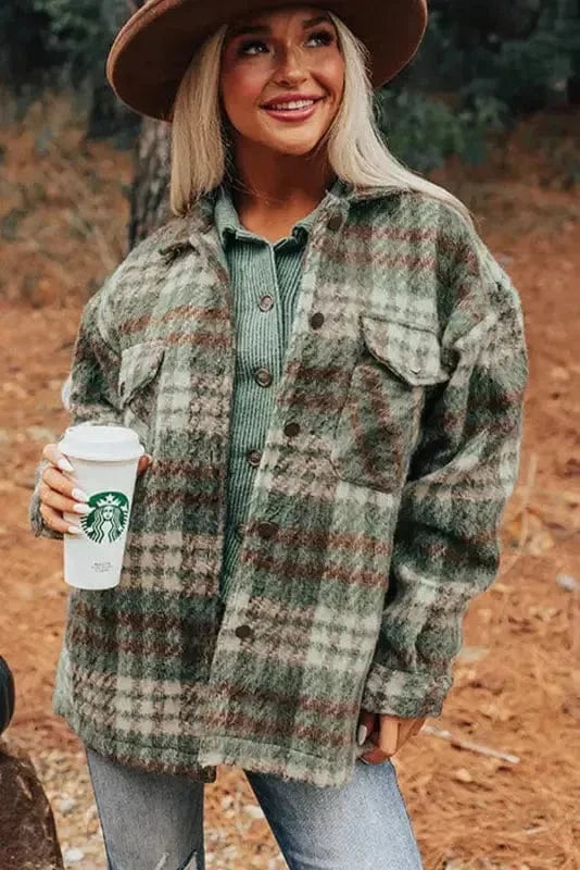 Plaid Shackets Lumber Luxe Shacket