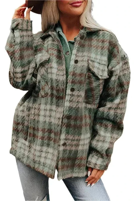 Plaid Shackets Lumber Luxe Shacket