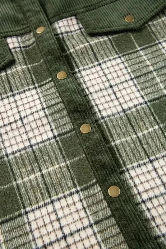 Plaid Shackets Olive Outland Plaid Shacket