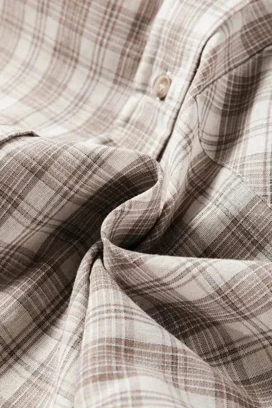 Plaid Shackets Plaid Loose Hooded Shacket