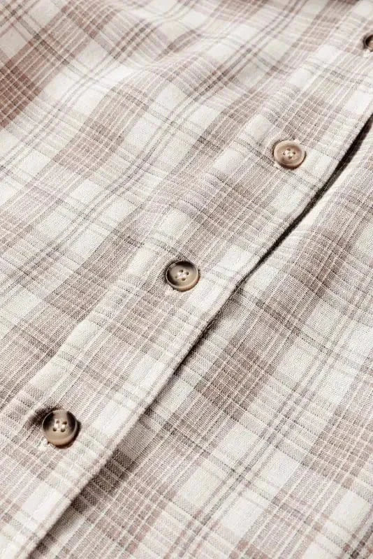 Plaid Shackets Plaid Loose Hooded Shacket