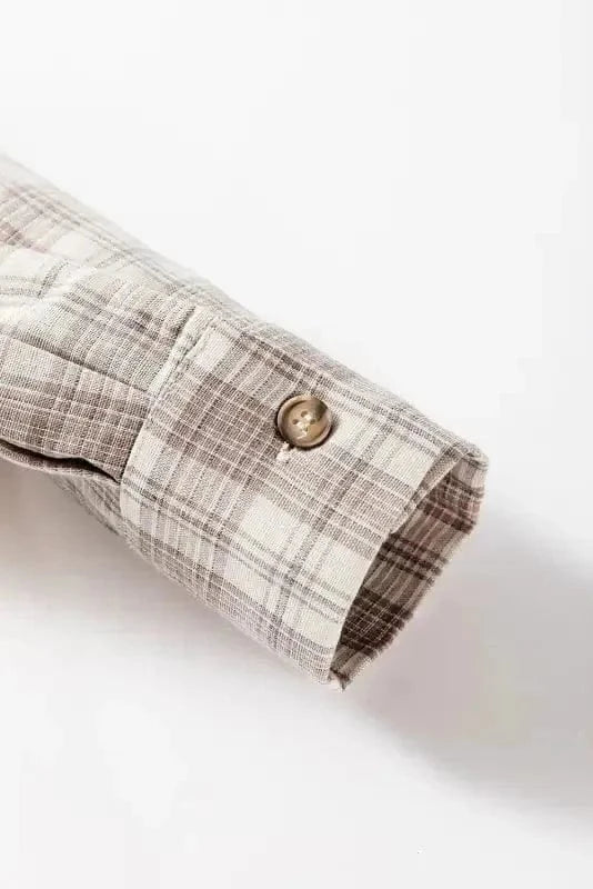 Plaid Shackets Plaid Loose Hooded Shacket