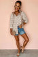 Plaid Shackets Plaid Loose Hooded Shacket