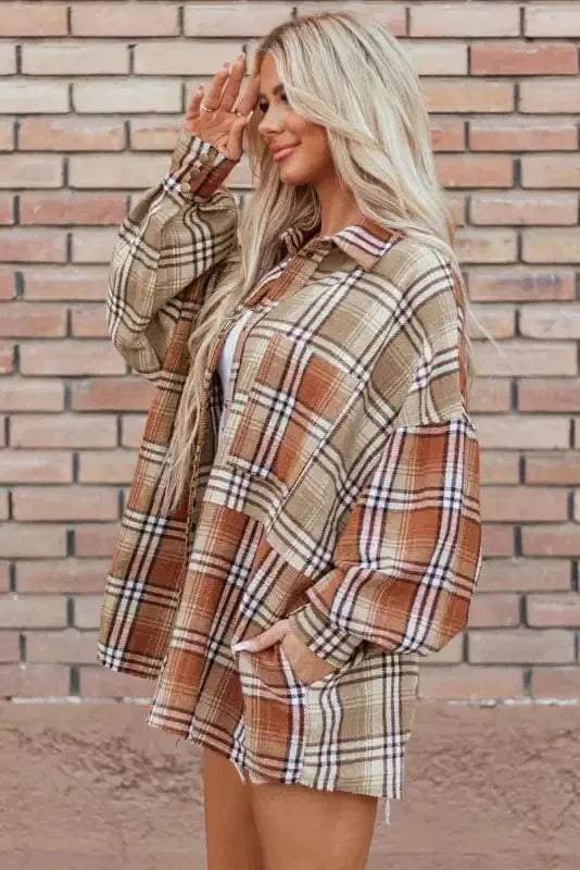 Plaid Shackets Plaid Pizzazz High Low Shacket