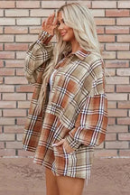 Plaid Shackets Plaid Pizzazz High Low Shacket