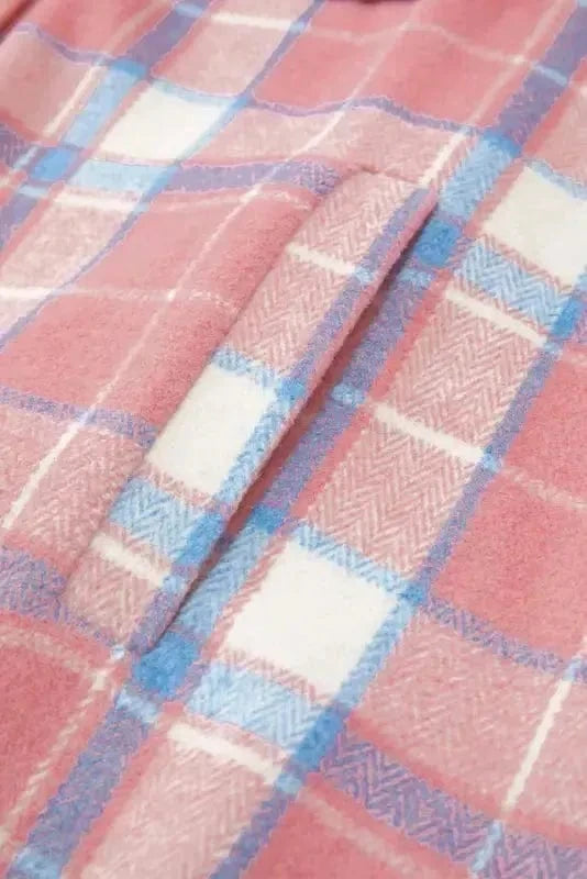 Plaid Shackets Sassy Plaid Button-Up Shacket