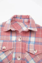 Plaid Shackets Sassy Plaid Button-Up Shacket