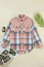 Plaid Shackets Urban Patch Plaid Shacket