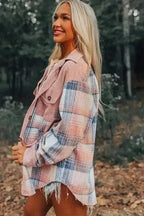 Plaid Shackets Urban Patch Plaid Shacket