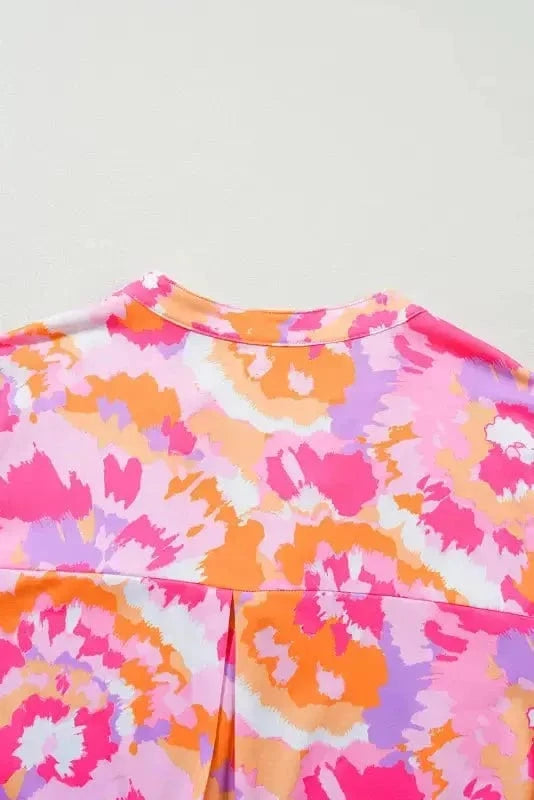 Plus Size Blouses Blossom Curve V-Neck Blouse