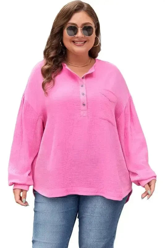 Plus Size Blouses Buttoned Beauty Plus Blouse