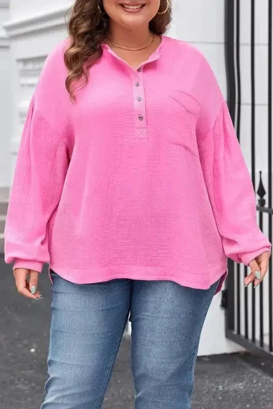 Plus Size Blouses Buttoned Beauty Plus Blouse