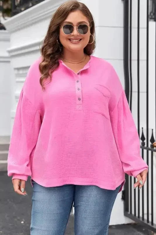 Plus Size Blouses Buttoned Beauty Plus Blouse