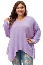 Plus Size Blouses Cozy Comfort Waffle Knit Top