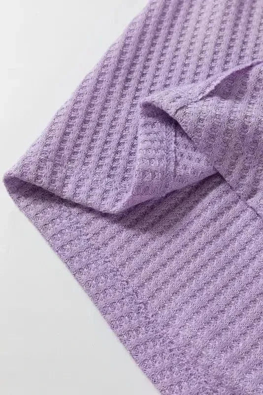 Plus Size Blouses Cozy Comfort Waffle Knit Top