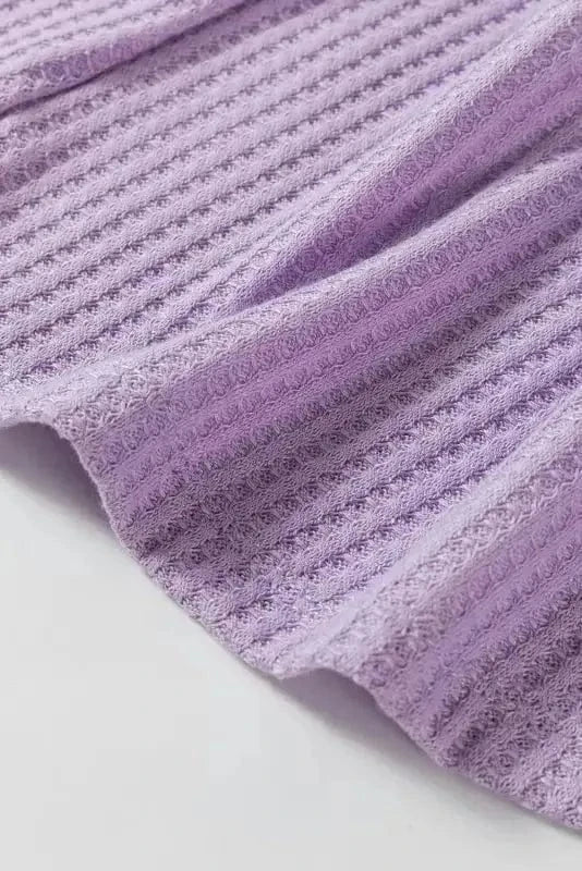 Plus Size Blouses Cozy Comfort Waffle Knit Top