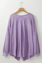 Plus Size Blouses Cozy Comfort Waffle Knit Top