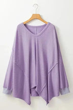 Plus Size Blouses Cozy Comfort Waffle Knit Top