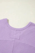 Plus Size Blouses Cozy Comfort Waffle Knit Top