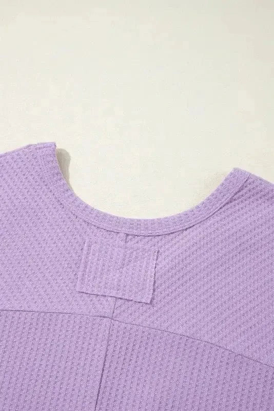 Plus Size Blouses Cozy Comfort Waffle Knit Top