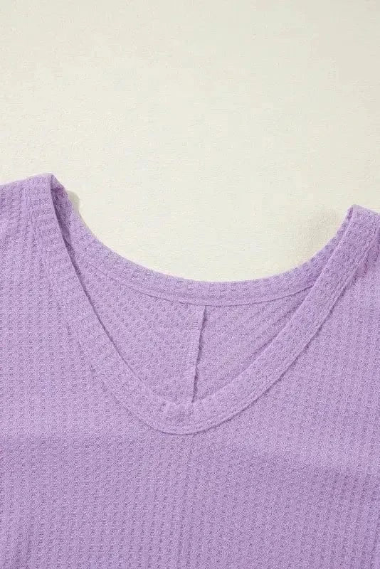 Plus Size Blouses Cozy Comfort Waffle Knit Top