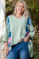 Plus Size Blouses Curvy Petal Patchwork Blouse