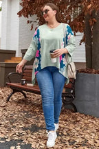 Plus Size Blouses Curvy Petal Patchwork Blouse