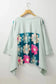 Plus Size Blouses Curvy Petal Patchwork Blouse