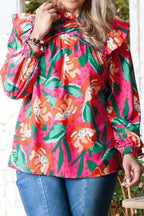 Plus Size Blouses Floral Elegance Plus Blouse