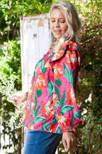 Plus Size Blouses Floral Elegance Plus Blouse