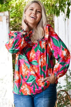 Plus Size Blouses Floral Elegance Plus Blouse