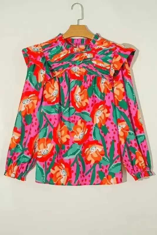 Plus Size Blouses Floral Elegance Plus Blouse
