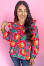 Plus Size Blouses Floral Elegance Plus Blouse