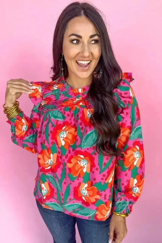 Plus Size Blouses Floral Elegance Plus Blouse