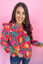 Plus Size Blouses Floral Elegance Plus Blouse