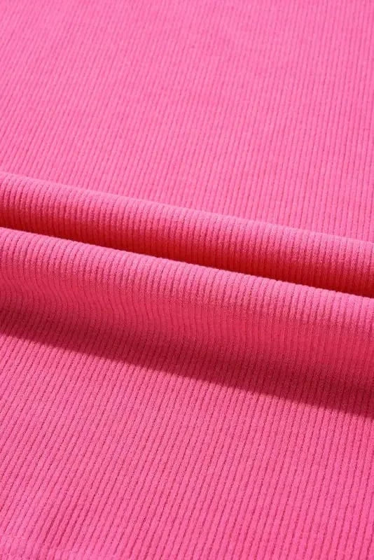 Plus Size Blouses Floral Mosaic Rib Knit Blouse