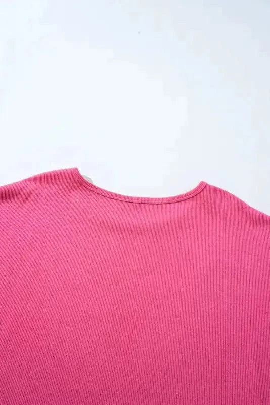 Plus Size Blouses Floral Mosaic Rib Knit Blouse